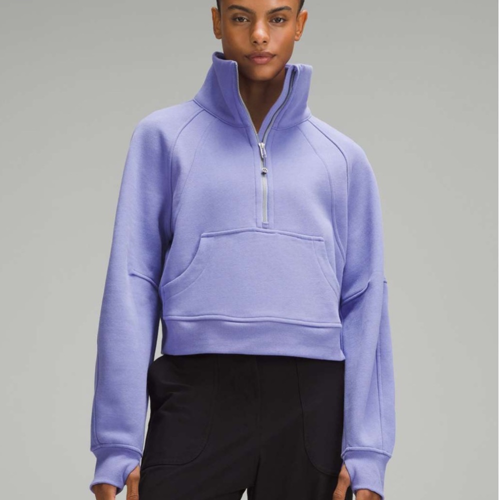 Lululemon scuba oversized funnel neck half zip in dark lavender
